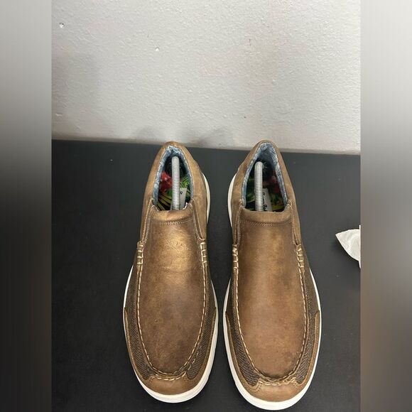 Tommy Bahama Brown and Tan Slip-On Loafers Size 11